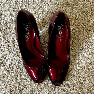 High heel patent leather dress shoes